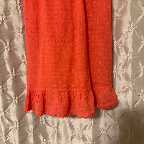 SCRAPBOOK Coral Pink Retro Swiss Dot Tank Top Tunic Boutique - Picture 3 of 12